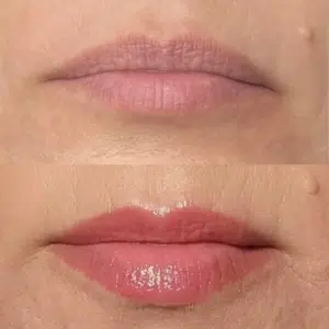 permanent lipstick before and after results