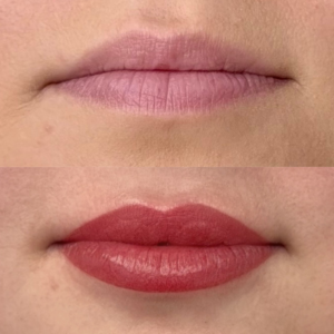 lip blushing before and after results